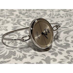 Marcel Boucher 17 Jewel Oval Bangle Watch Silver Tone Vintage Ladies